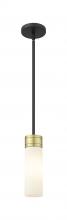  617-1S-BAB-G617-8WH - Boreas - 1 Light - 3 inch - Black Antique Brass - Stem Hung - Mini Pendant