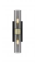  617-2W-BAB-G617-8SM - Boreas - 2 Light - 18 inch - Black Antique Brass - Bath Vanity Light