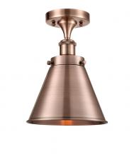  916-1C-AC-M13-AC - Appalachian - 1 Light - 7 inch - Antique Copper - Semi-Flush Mount