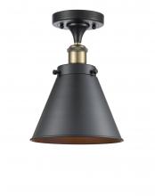 Innovations Lighting 916-1C-BAB-M13-BK - Appalachian - 1 Light - 7 inch - Black Antique Brass - Semi-Flush Mount