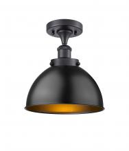  916-1C-BK-MFD-10-BK - Derby - 1 Light - 10 inch - Matte Black - Semi-Flush Mount