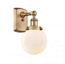  916-1W-BB-G201-6 - Beacon - 1 Light - 6 inch - Brushed Brass - Sconce