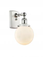  916-1W-WPC-G201-6 - Beacon - 1 Light - 6 inch - White Polished Chrome - Sconce