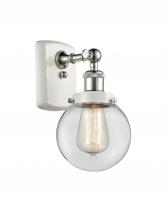  916-1W-WPC-G202-6 - Beacon - 1 Light - 6 inch - White Polished Chrome - Sconce