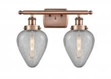  916-2W-AC-G165 - Geneseo - 2 Light - 16 inch - Antique Copper - Bath Vanity Light