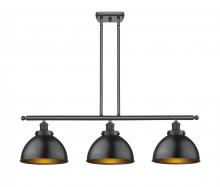  916-3I-BK-MFD-10-BK - Derby - 3 Light - 36 inch - Matte Black - Stem Hung - Island Light