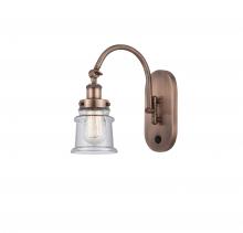  918-1W-AC-G184S - Canton - 1 Light - 7 inch - Antique Copper - Sconce