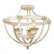  0892-SF AI - Jules 3 Light Semi-Flush in Antique Ivory