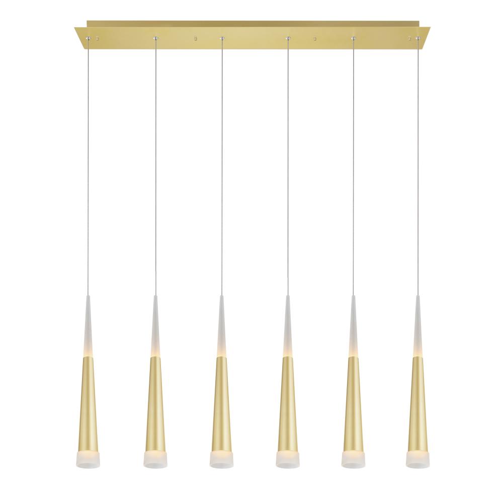 Andes LED Pool Table Light With Satin Gold Finish