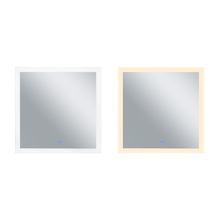 CWI Lighting 1233W36-36 - Abigail Square Matte White LED 36 in. Mirror From our Abigail Collection