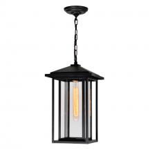  0417P9-1-101 - Crawford 1 Light Black Outdoor Hanging Light