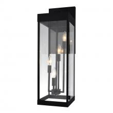  1695W8-4-101 - Windsor 4 Light Black Outdoor Wall Light