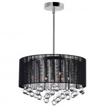 CWI Lighting 5006P18C-R(B) - Water Drop 6 Light Drum Shade Chandelier With Chrome Finish