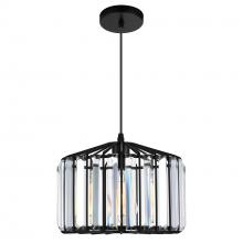  9942P10-1-101-C - Alethia 1 Light Drum Shade Pendant With Black Finish