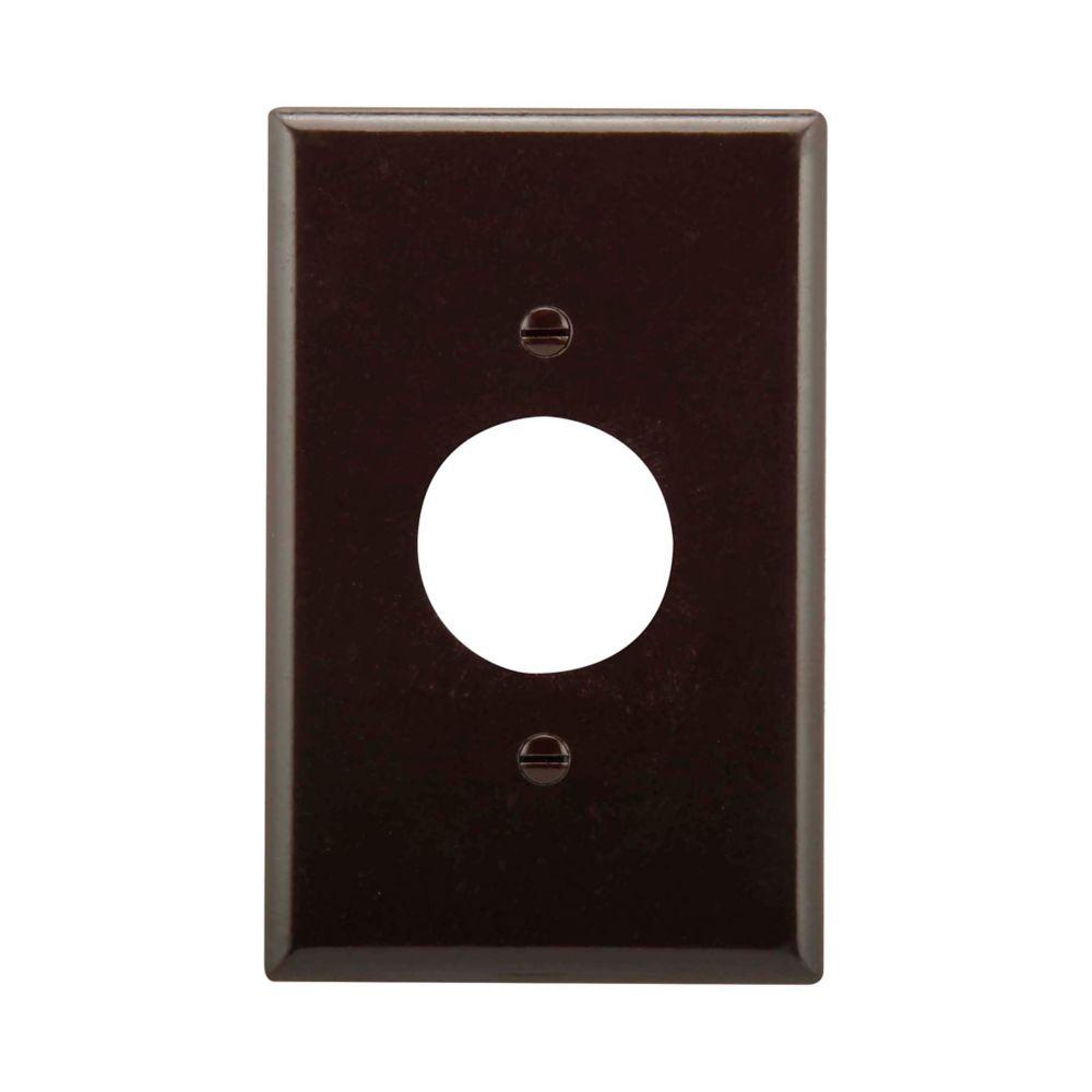 Wallplate 1G Sgl Recp Thermoset Mid BR