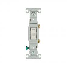 Eaton Wiring Devices 1301-7W-SP-L - Switch Toggle SP 15A 120V Grd WH