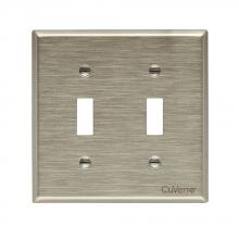 Eaton Wiring Devices 93072CU - Wallplate 2G Toggle Std CuVerro