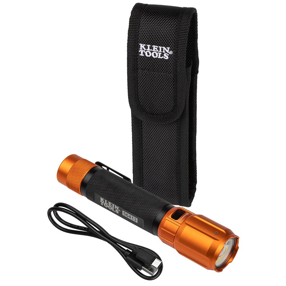 Rechargeable 2-Color LED Flashlight