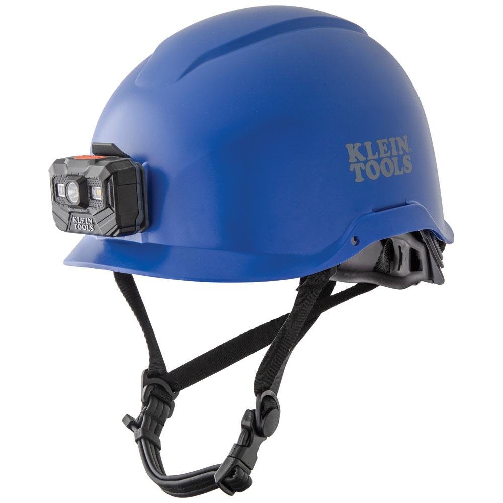 Safety Helmet, Blue w/Lamp