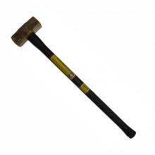 Klein Tools 7HBRFRH14 - Brass Sledge Hammer, Rubber Handle, 14-Pound