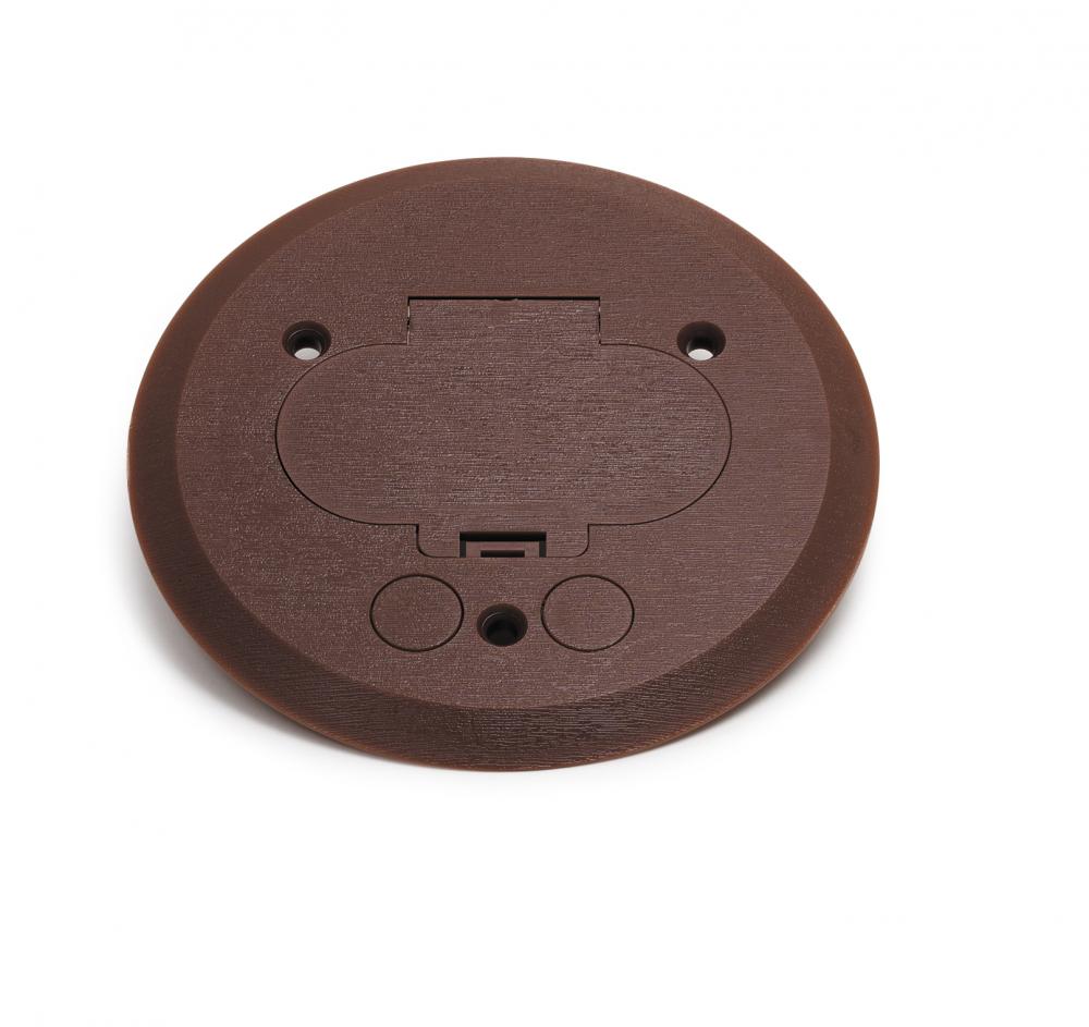 ROUND BROWN PLASTIC COVER