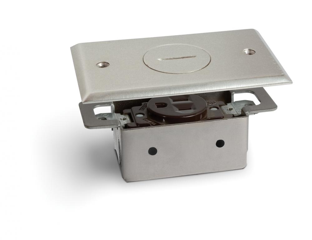 NICKLE PLATED SINGLE RECEPTACLE PLATE