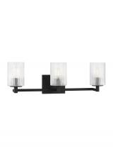  GLV1043MBK - Three Light Wall/Bath