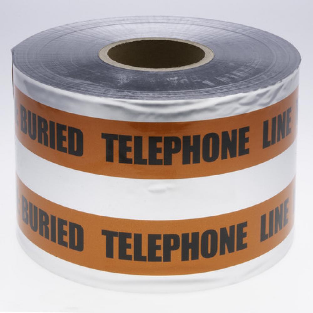 6" Orange "Caution Buried Telephone"