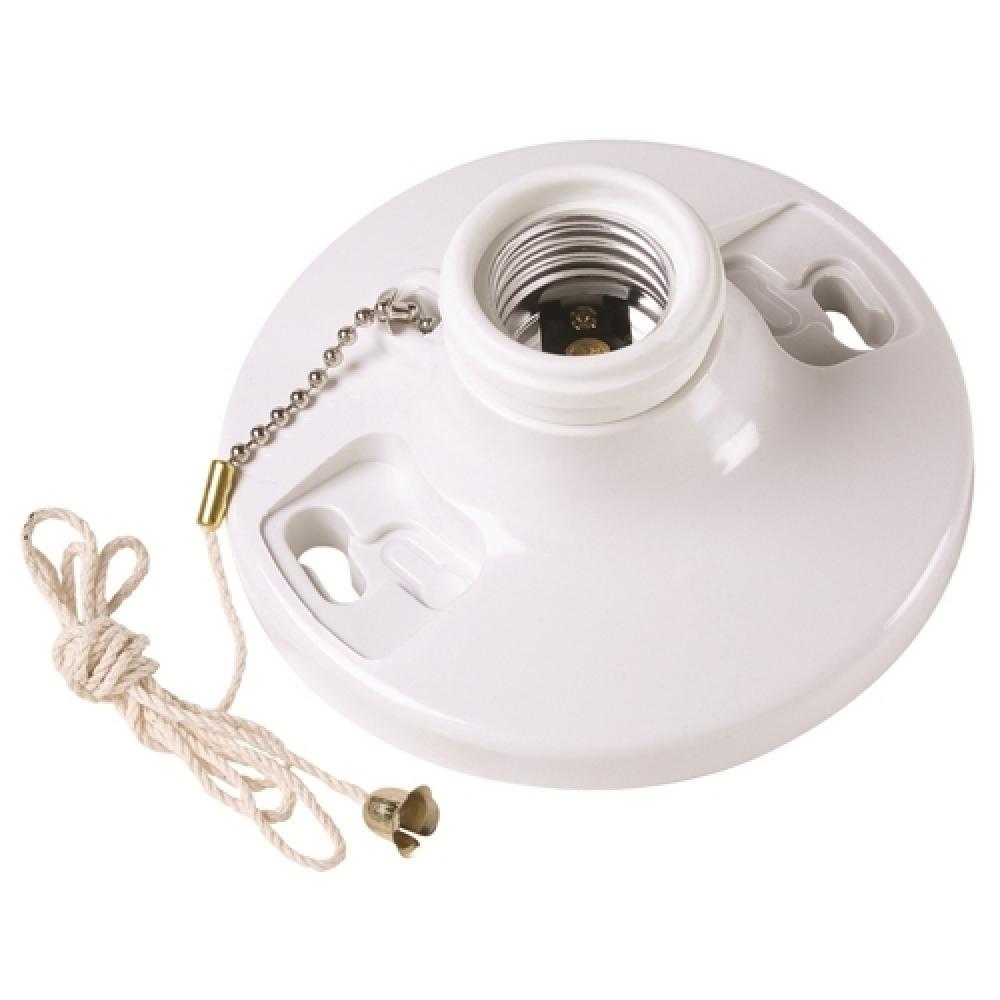 LAMPHOLDER 250W250V PULLCHAIN WHITE