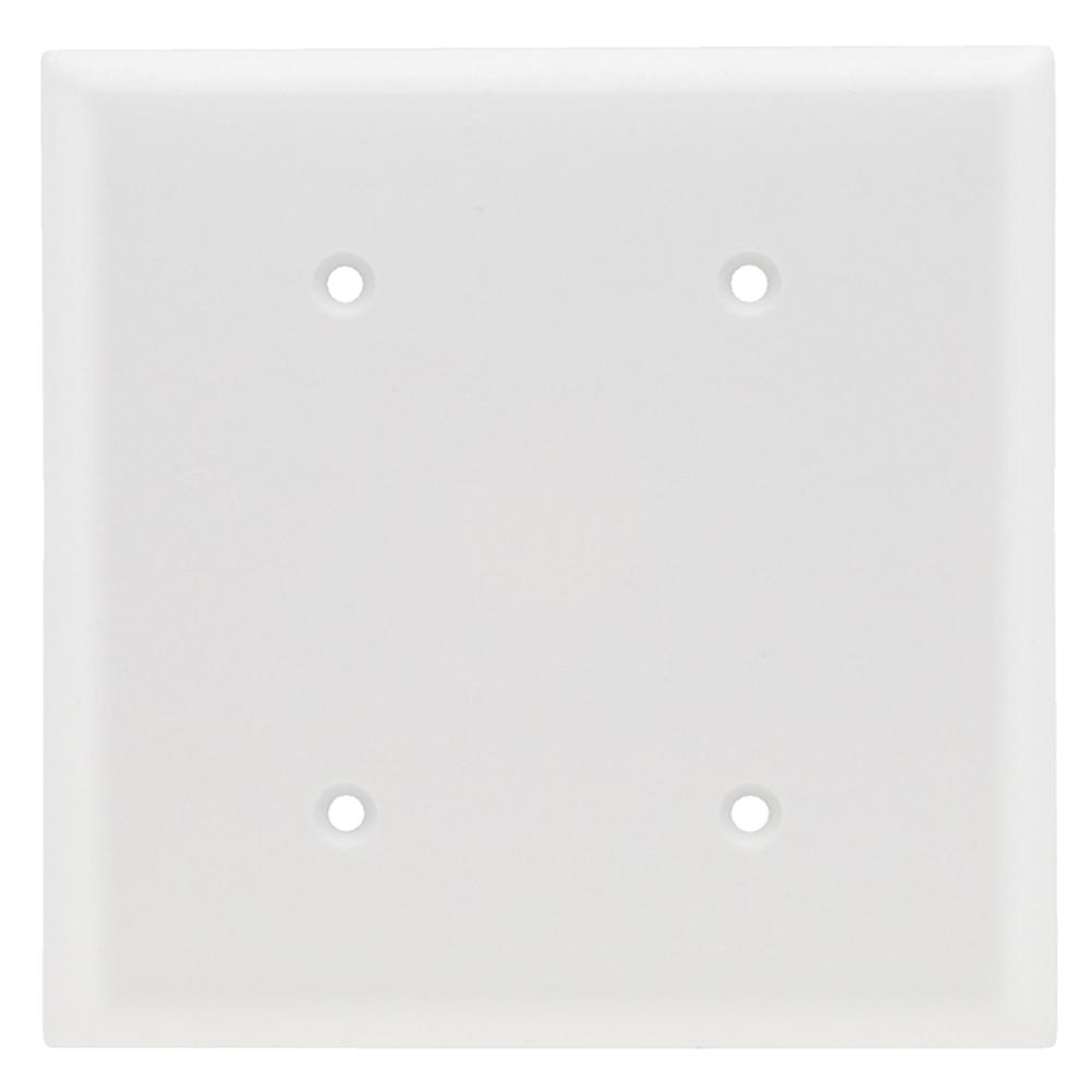 SMOOTH WALL PLATE 2G BLNK STRAP MT W