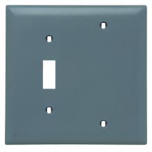 Legrand-Pass & Seymour TP113GRY - TRADEMASTER PLATE 2G 1 TOG 1 BLANK GY