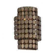  654121DR - Flush Mount Medallion Wall Sconce in Dark Brass