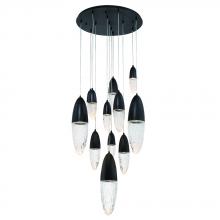  43859-022 - Ecrou 12 Light Chandelier in Black