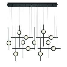 Eurofase 47256-026 - BARLETT-CHD-12LT-53IN-BLK-CL