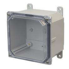 Allied Moulded Products AMP664CC - 6X6X4 PC ENCL CLEAR SCR CVR FEET