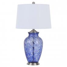  BO-2995TB - 150W 3 way Ashland glass table lamp with hardback taper drum fabric shade