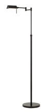  BO-2844FL-1-DB - Clemson Metal LED 10W, 780 Lumen, 3K Pharmacy Swing Arm Adjustable Floor Lamp With Dimmer Switch