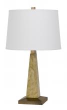  BO-2976TB - 150W 3 way Ravenna resin pyramid design table lamp with hardback taper fabric drum shade