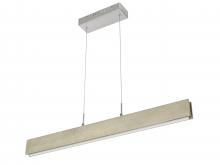  FX-2965-18 - Colmar dimmable integrated LED Rubber wood ceiling island light with adjustable steel braided c