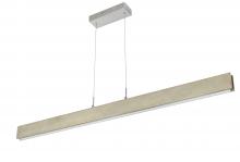  FX-2965-36 - Colmar dimmable integrated LED Rubber wood ceiling island light with adjustable steel braided c