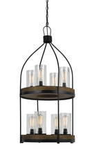  FX-3614-8 - 60W X 8 Chardon Metal/Wood Fixture(Edison Bulbs Not included)