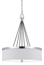  FX-3642-3 - 60W X 3 Rimini Pendant Fixture With Hardback Fabric Shade