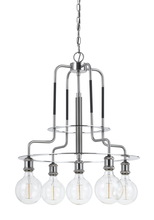  FX-3652-5 - 60W X 5 Transformermetal  Chandelier (Edison Bulbs included)