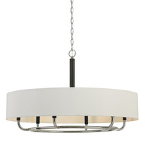  FX-3667-6 - 60W X 6  Alava Metal Chandelier With Fabric Shade