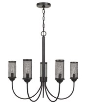  FX-3715-5 - Fulton Metal Chandelier With Mesh Metal Shade