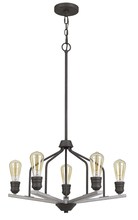  FX-3716-5 - Corning Metal Chandelier (Edison Bulbs Not included)