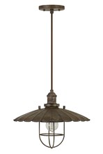  FX-3725-1P - Olive Old industrial Metal Pendant With Glass Shield (Edison Bulb Not included)