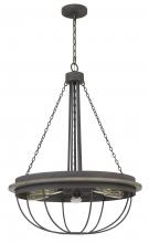  FX-3748-5 - 60W x 5 Nixa metal chandelier (Edison bulbs NOT included)