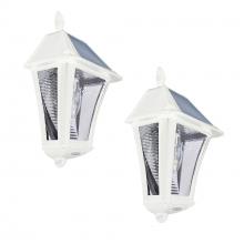  105BP250240 - Baytown II Bulb Solar Sconce with GS Light Bulb - 2PK - White