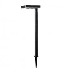  117i90080 - Contemporary Square Solar Path Light - Black